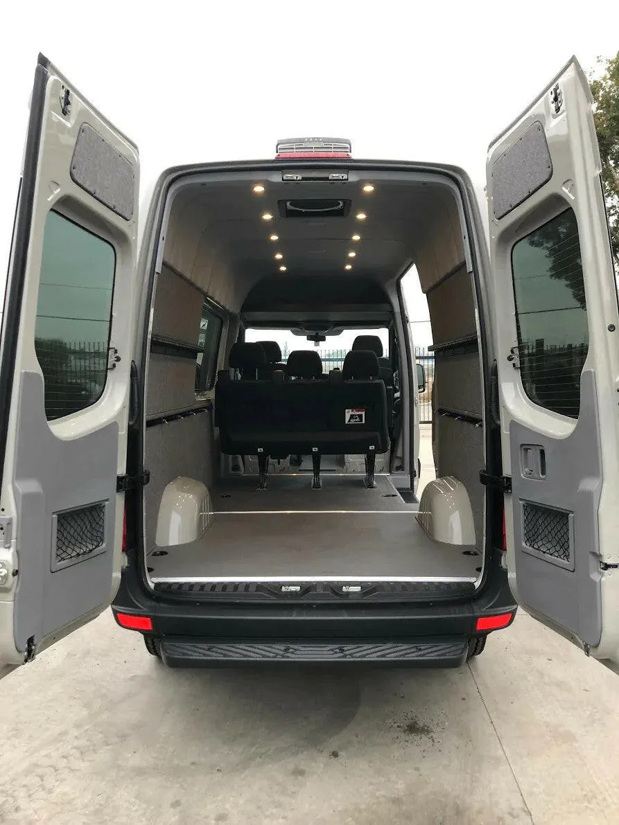 07 SPRINTER VAN REAR DOOR UPPER PANELS, TWEED WRAPPED PLYWOOD