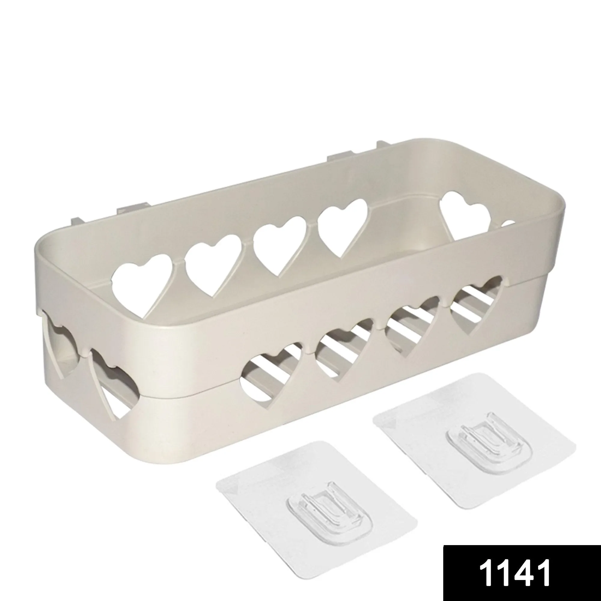 1141 Multipurpose Shelf Storage Rack Organizer Caddy Basket with Sticker