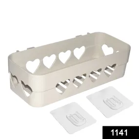1141 Multipurpose Shelf Storage Rack Organizer Caddy Basket with Sticker