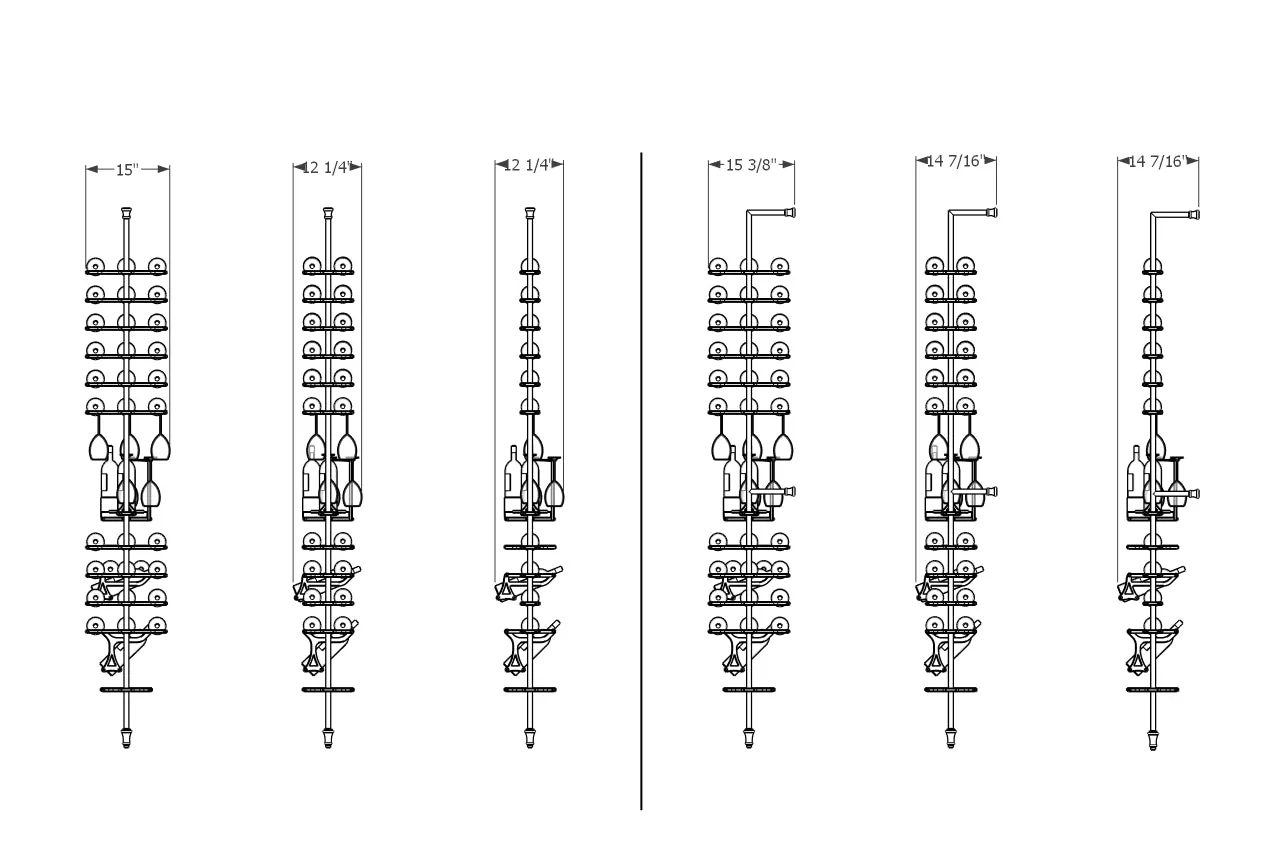 118-Bottle Venato Wine Wall
