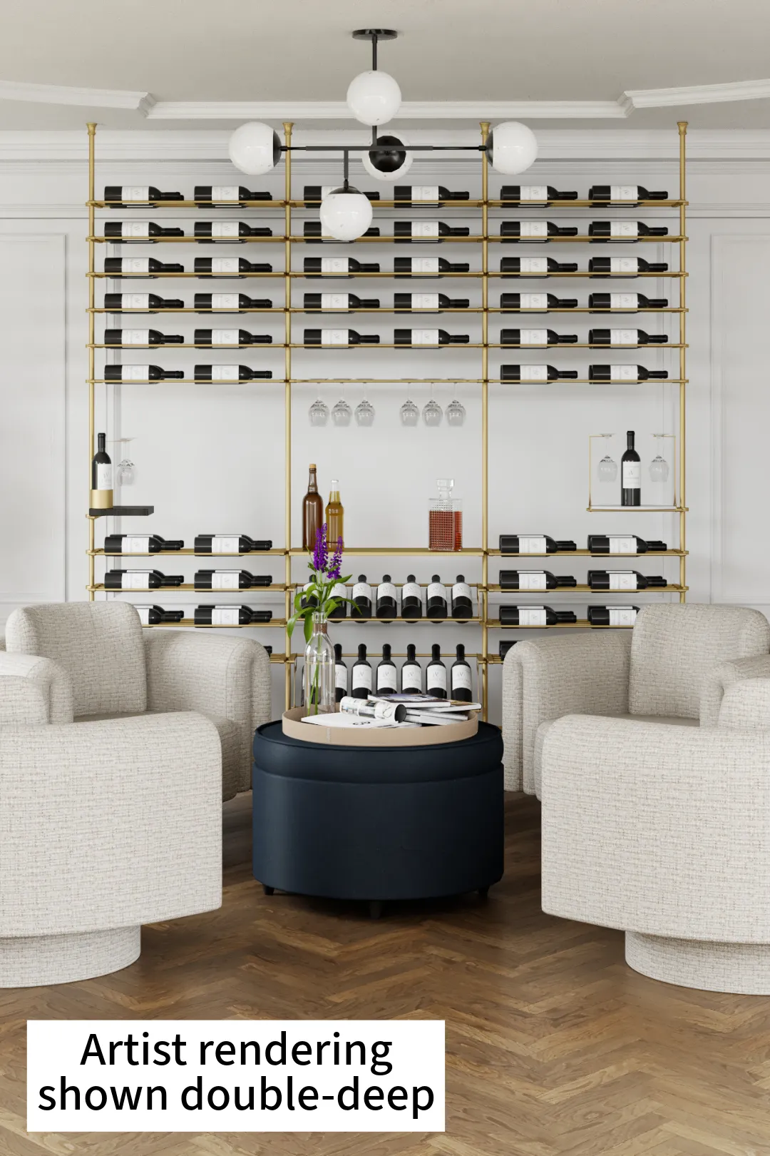 118-Bottle Venato Wine Wall