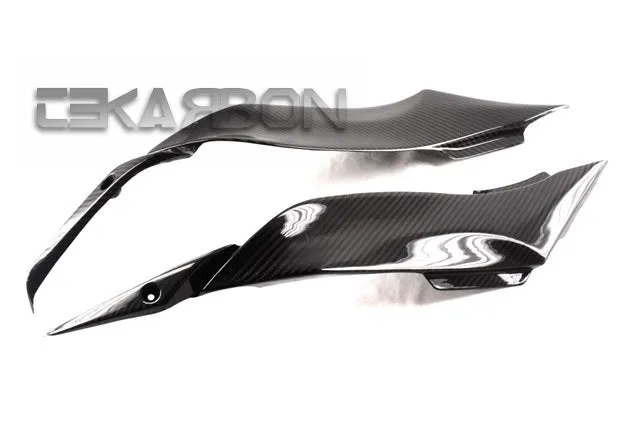 2009 - 2012 Kawasaki ZX6R Carbon Fiber Side Tank Panels
