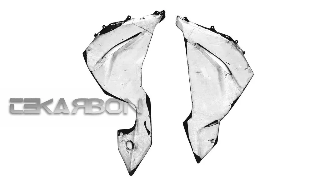 2013 - 2016 Kawasaki ZX6R Carbon Fiber Lower Side Fairings
