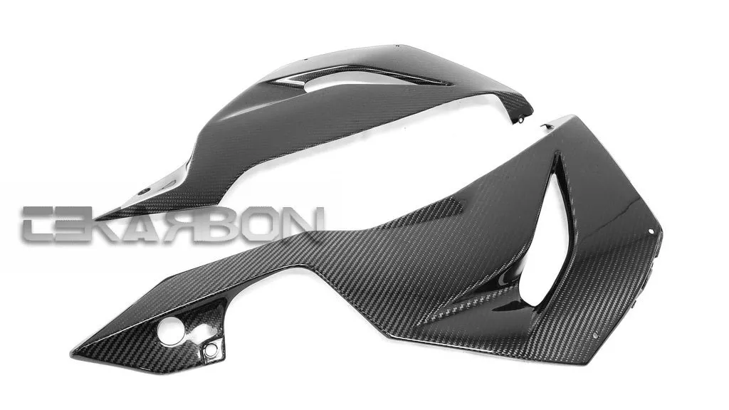 2013 - 2016 Kawasaki ZX6R Carbon Fiber Lower Side Fairings