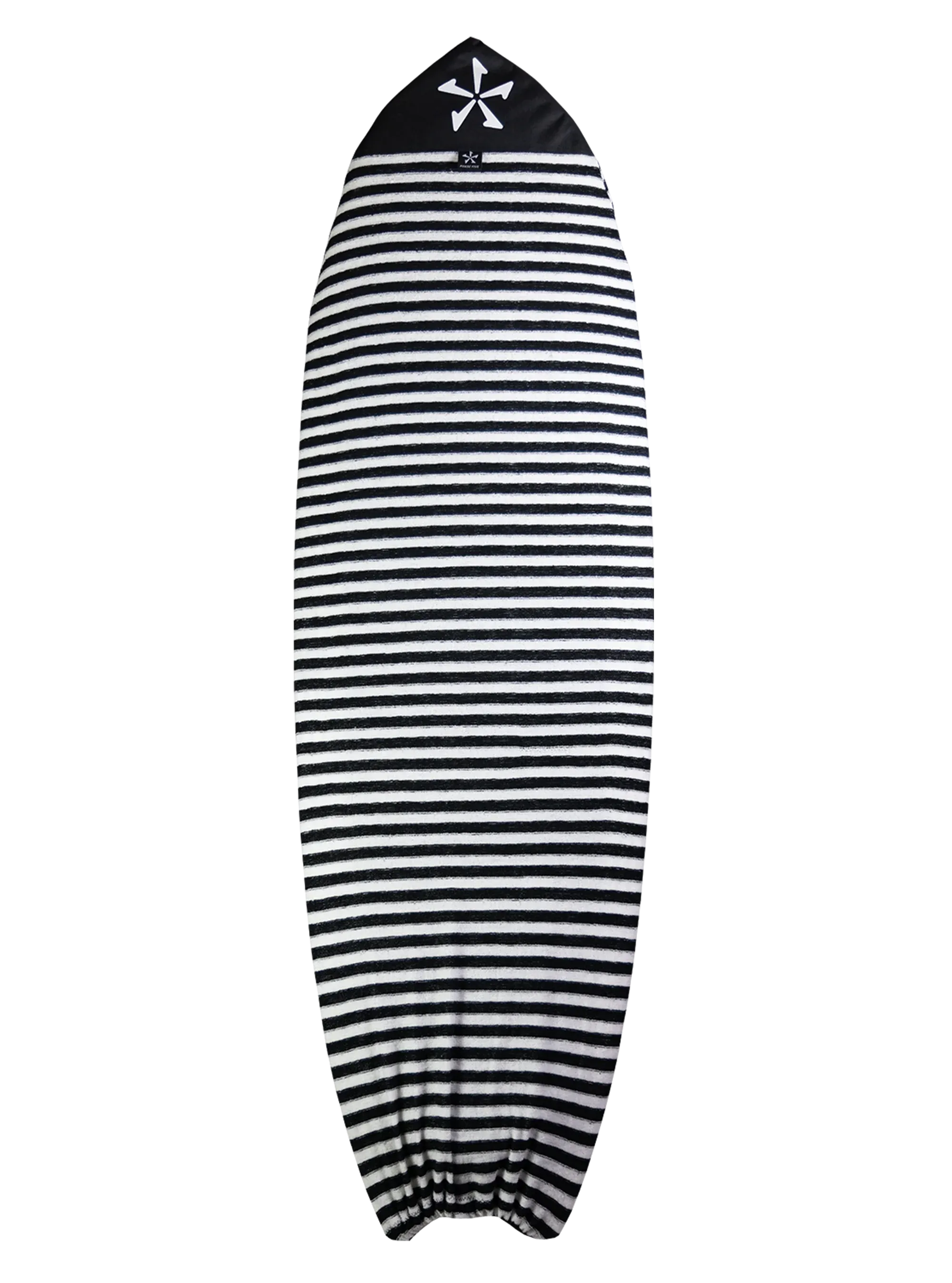 2025 Phase Five Board Sock- Aqua, B/W Stripes