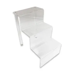 3 Set Displays of 3 Tiers Clear Acrylic Glass Riser Step Display