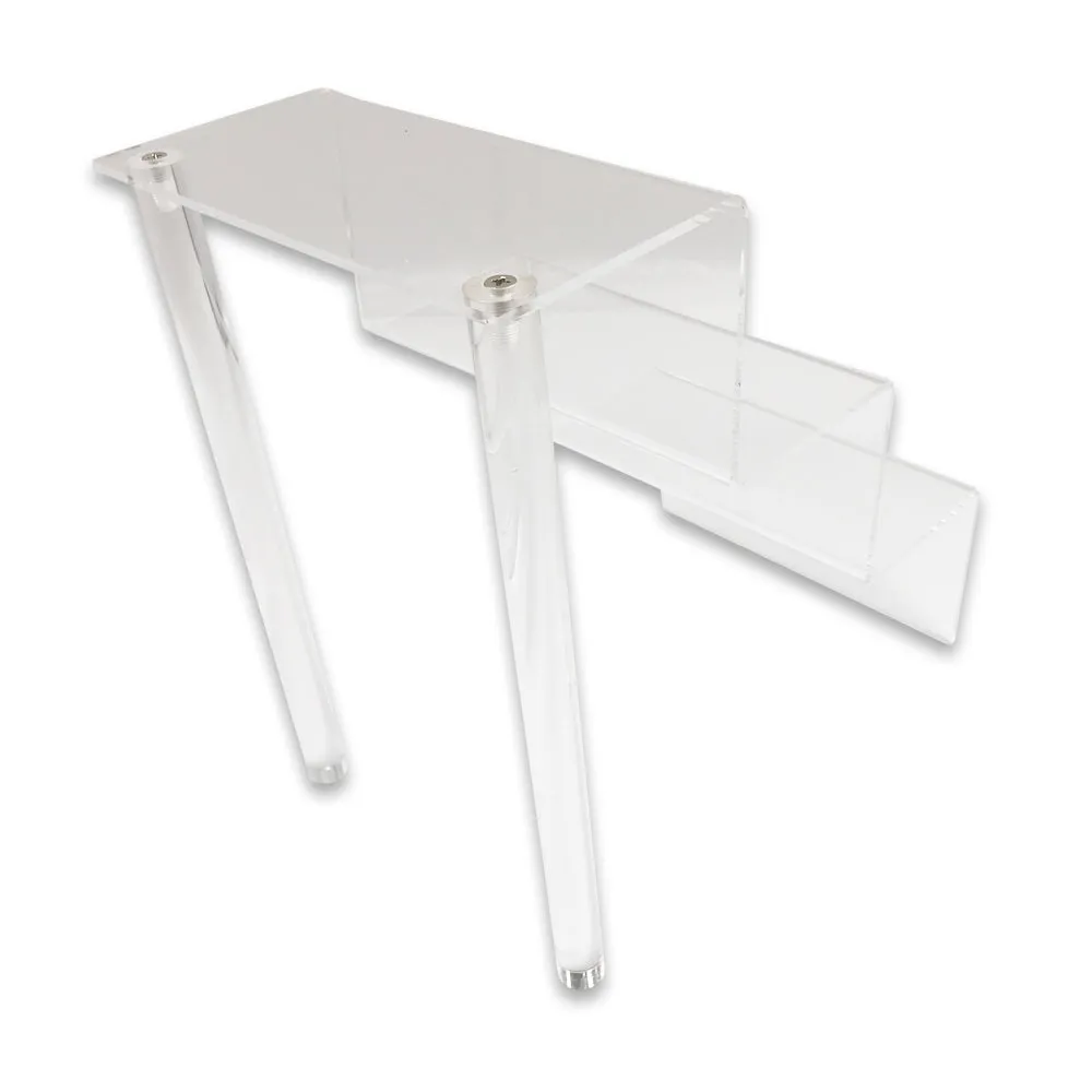 3 Set Displays of 3 Tiers Clear Acrylic Glass Riser Step Display