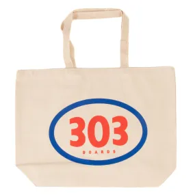 303 Boards - 303 Boards Oval Tote Bag (Natural)