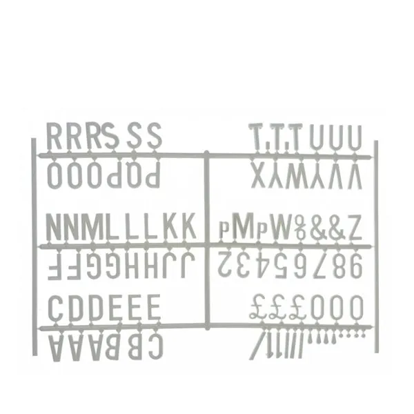 3/4 Inch Letter Set - (540 characters) White