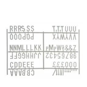 3/4 Inch Letter Set - (540 characters) White