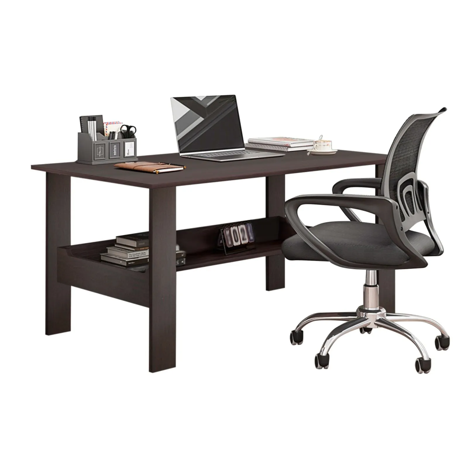 39'' Modern Computer Desk With Storage Shelf