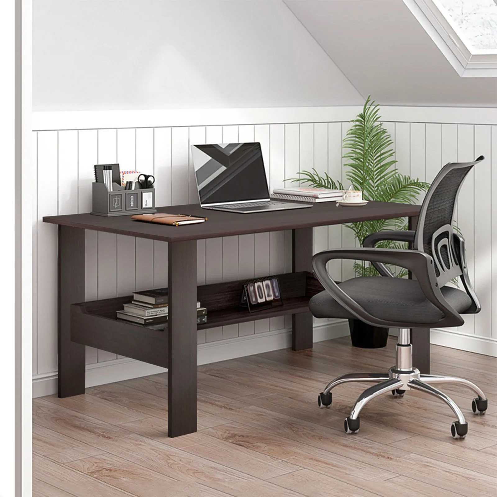 39'' Modern Computer Desk With Storage Shelf