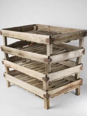 4 rustic wooden fruit drying racks 17" x 25¼"