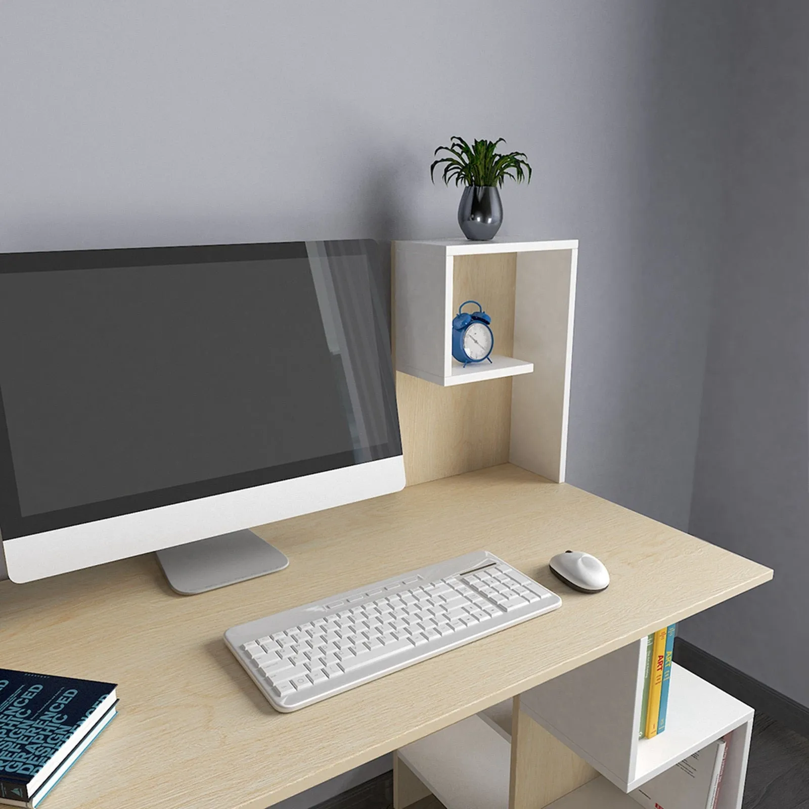 47'' Computer Desk With Bookshelf