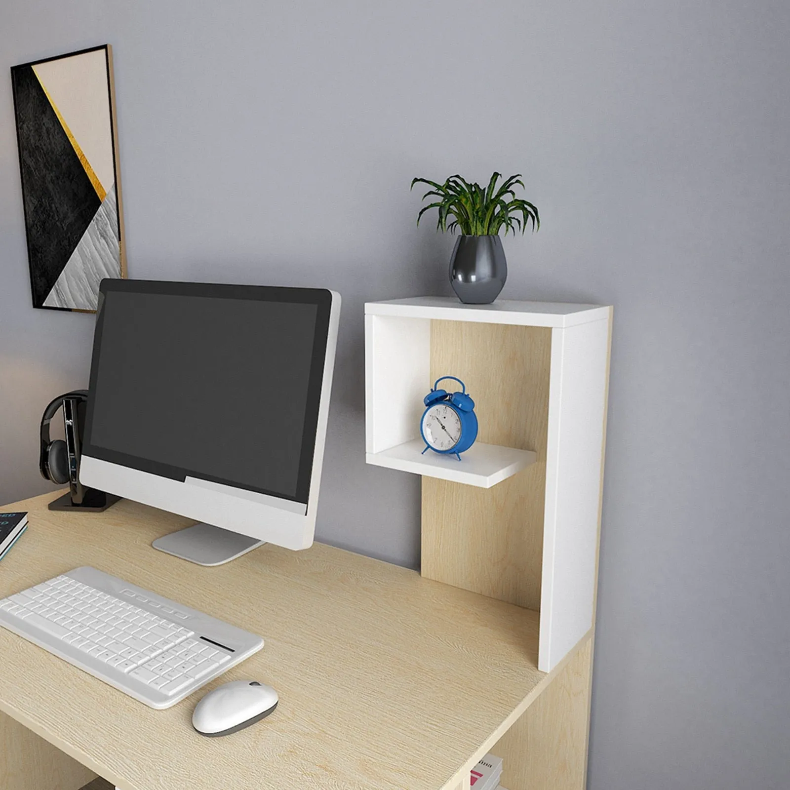 47'' Computer Desk With Bookshelf
