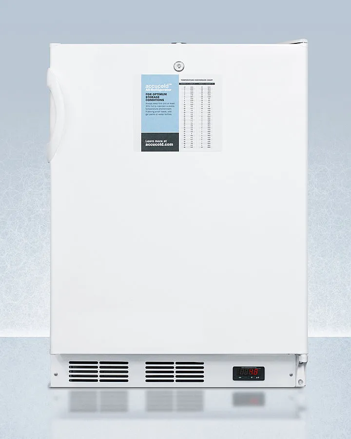 Accucold 24" Wide All-Refrigerator with Probe Hole ADA Compliant - FF6LWPROADA