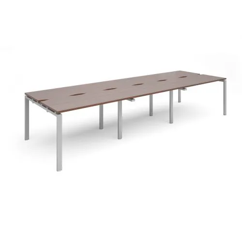 Adapt sliding top triple B2B desks 1200mm deep