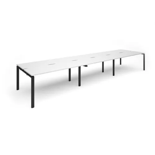 Adapt sliding top triple B2B desks 1200mm deep