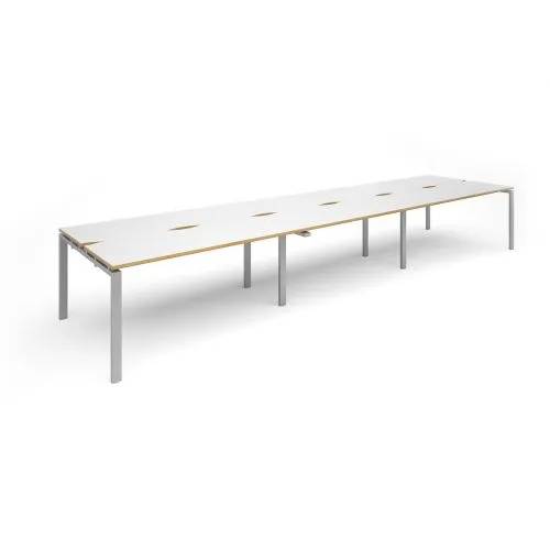Adapt sliding top triple B2B desks 1200mm deep