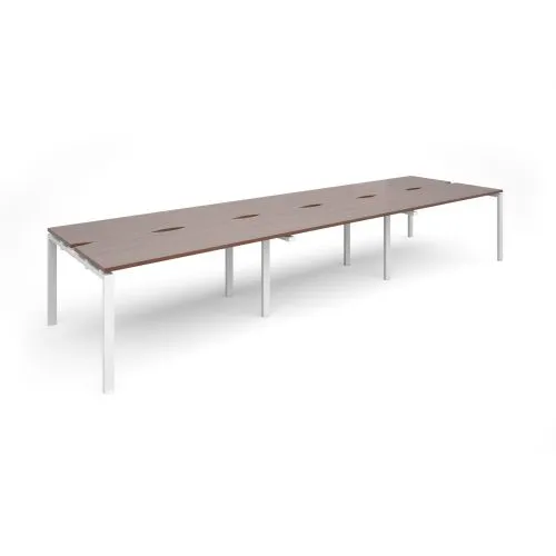 Adapt sliding top triple B2B desks 1200mm deep