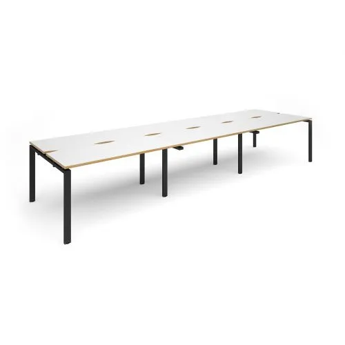 Adapt sliding top triple B2B desks 1200mm deep