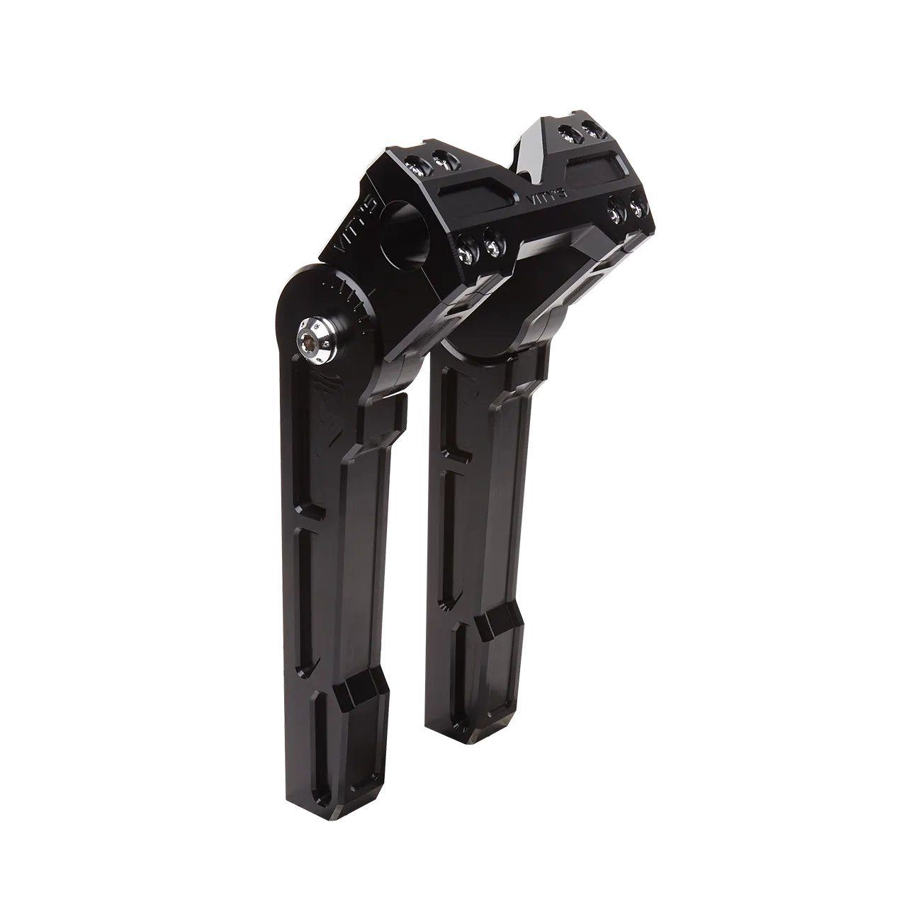 ADJUSTABLE MOTORCYCLE RISERS 8 AND 10 INCH BLACK FOR 1 INCH 1 1/4  AND 1 1/8 INCH