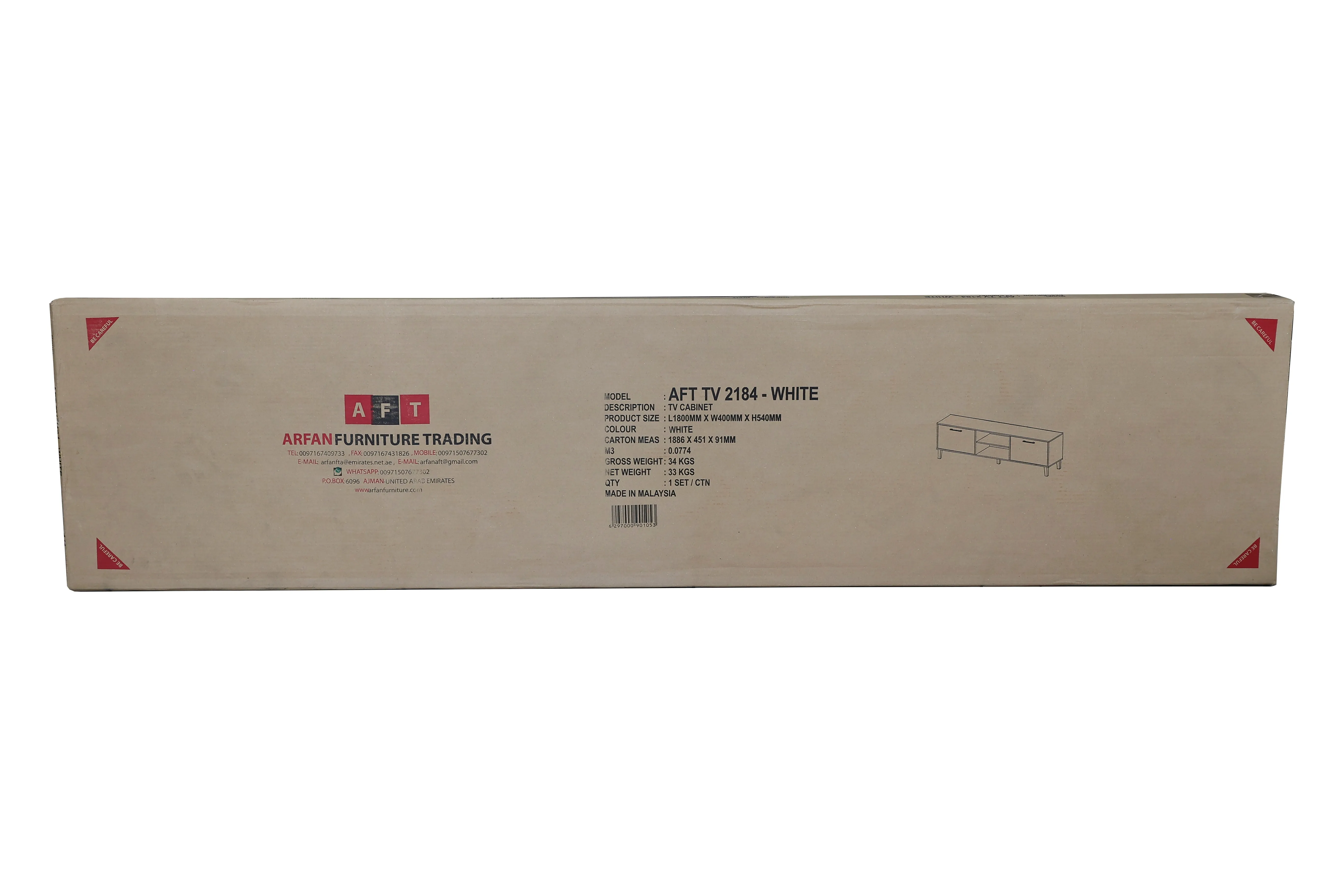 AFT Lite Prime TV Cabinet / Rack, White