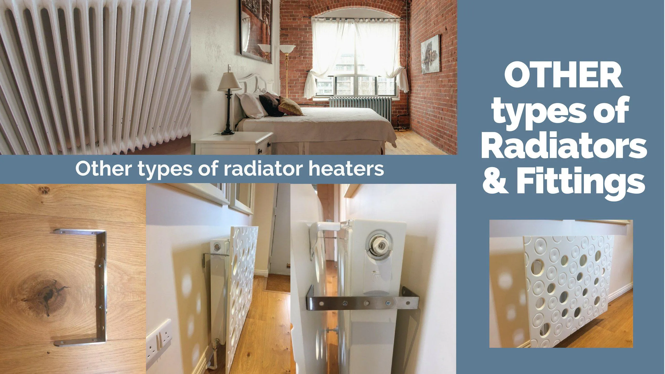 Alternative Radiator Covers Fittings for Column, Roll Round Top Radiators, Bathroom Towel Rails etc.