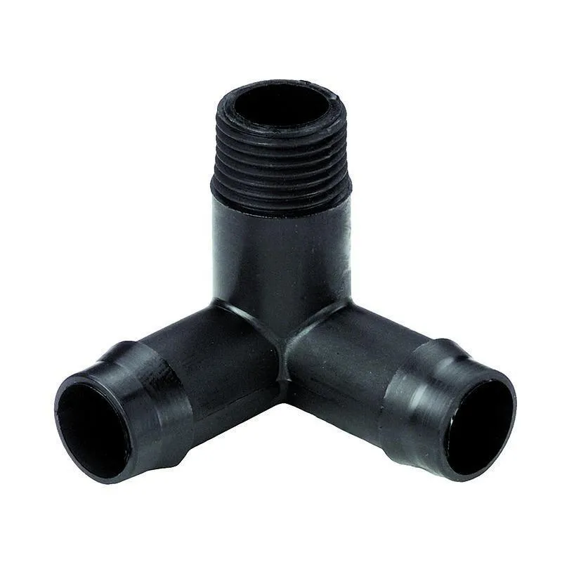 Antelco Barbed 19mm Corner with 15mm Male Thread for Poly Pipe