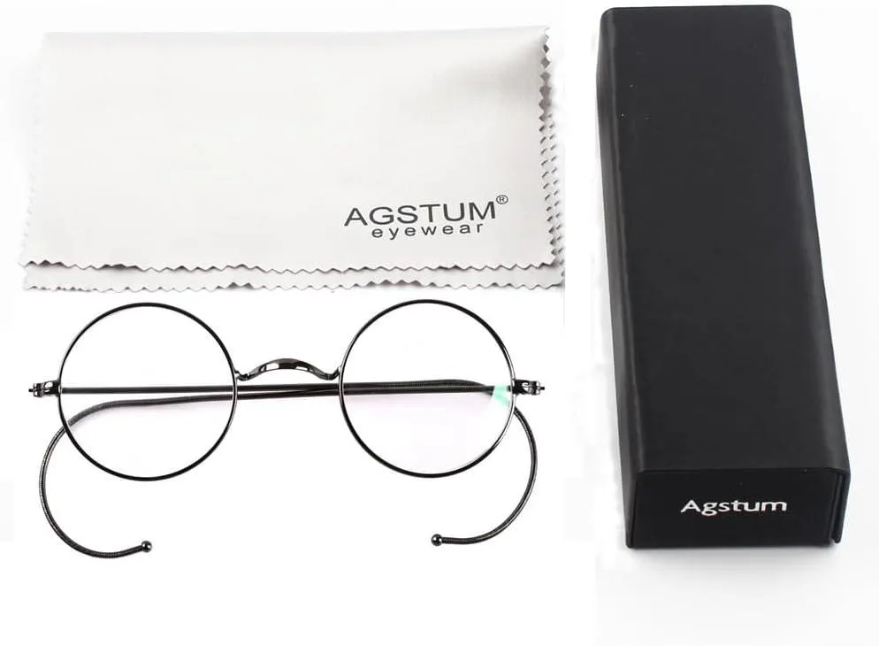 Anti-Blue Light Reading Glasses | Wire Rim Glasses - No Nose Pads A2039