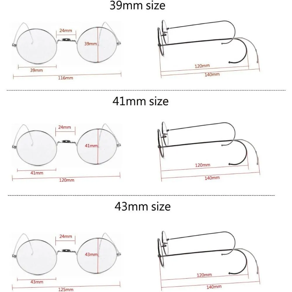 Anti-Blue Light Reading Glasses | Wire Rim Glasses - No Nose Pads A2039