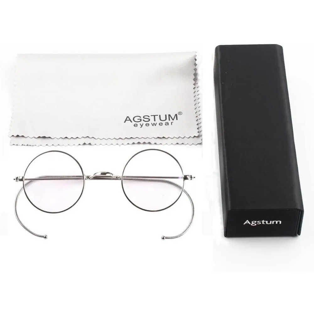 Anti-Blue Light Reading Glasses | Wire Rim Glasses - No Nose Pads A2039