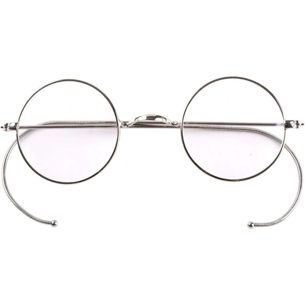 Anti-Blue Light Reading Glasses | Wire Rim Glasses - No Nose Pads A2039