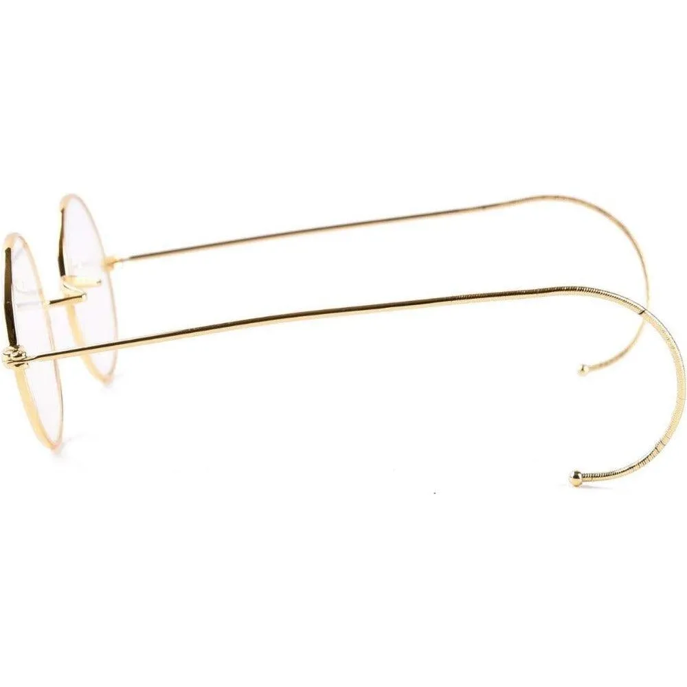Anti-Blue Light Reading Glasses | Wire Rim Glasses - No Nose Pads A2039
