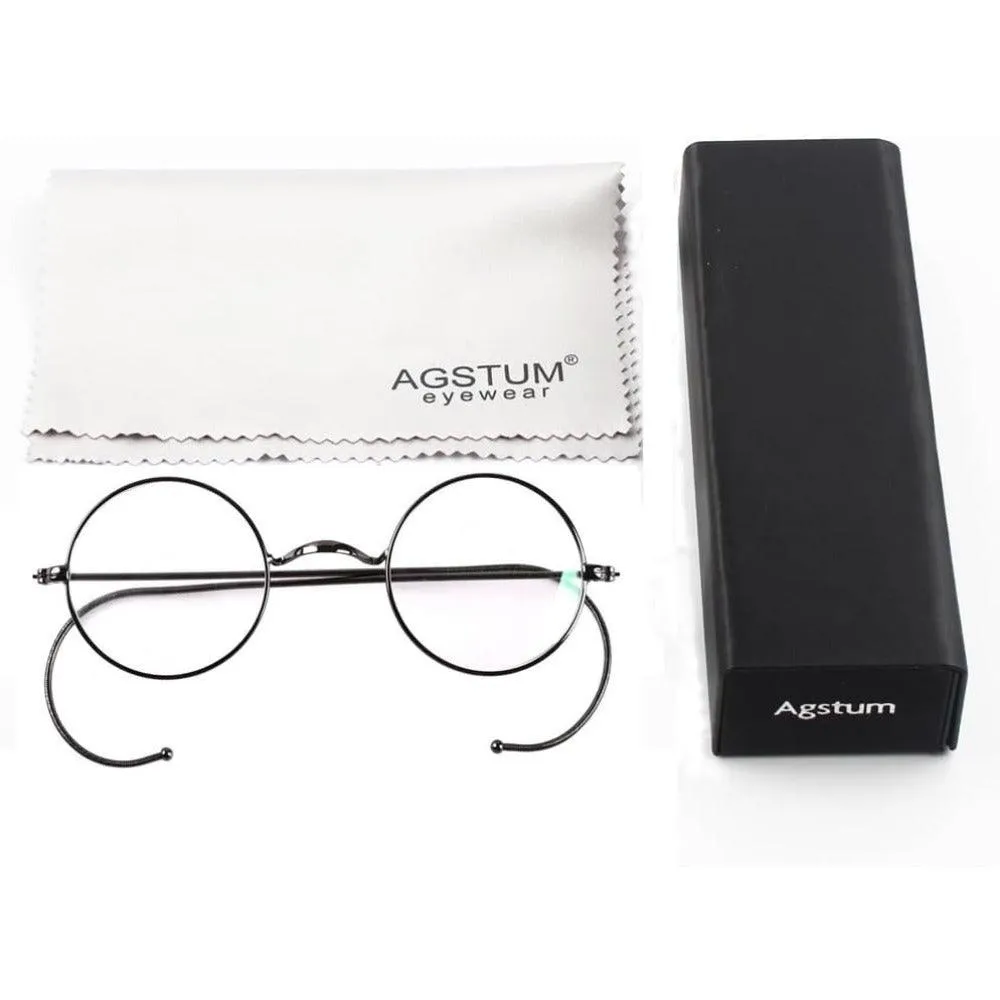 Anti-Blue Light Reading Glasses | Wire Rim Glasses - No Nose Pads A2039