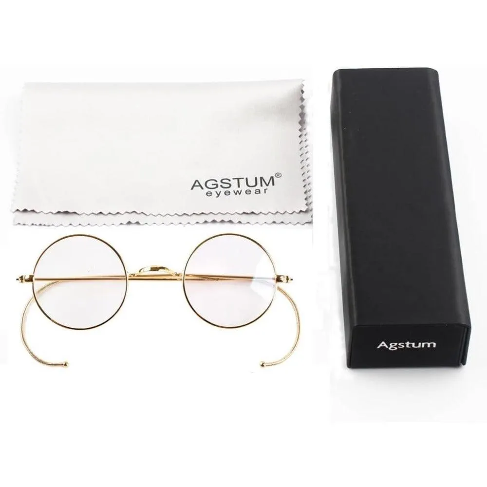 Anti-Blue Light Reading Glasses | Wire Rim Glasses - No Nose Pads A2039