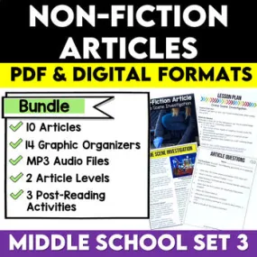 Article of the Week Non-Fiction Articles High Interest Bundle #3