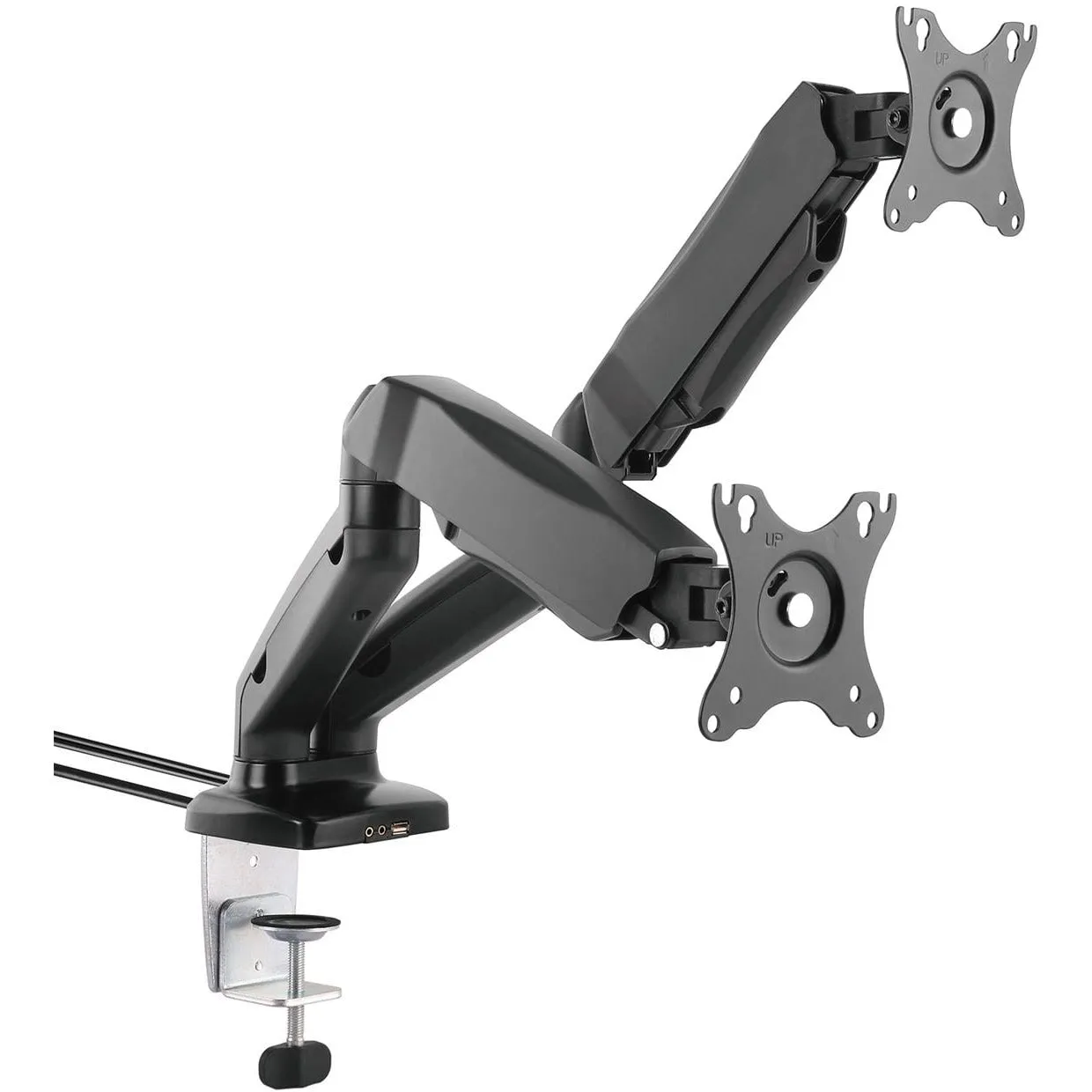 AVU30-series Gas Spring LCD Monitor Arm Stand w/ USB & AV