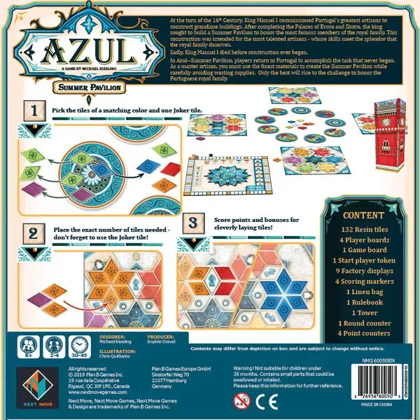 Azul: Summer Pavilion - семейна настолна игра