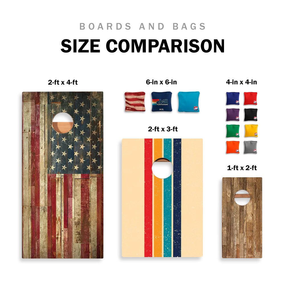 Beach Gradient Blue Star Cornhole Boards