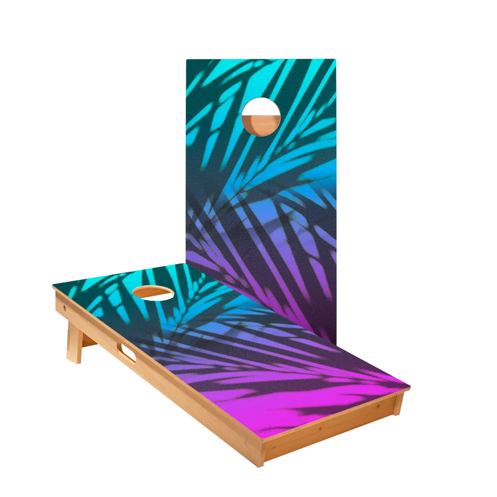 Beach Gradient Blue Star Cornhole Boards