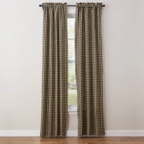 Berry Gingham Lined Panel Pair - 84"
