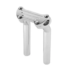 Biker's Choice 8in. Rise Pullback Grooved Risers for Harley Davidson with 1in. handlebars