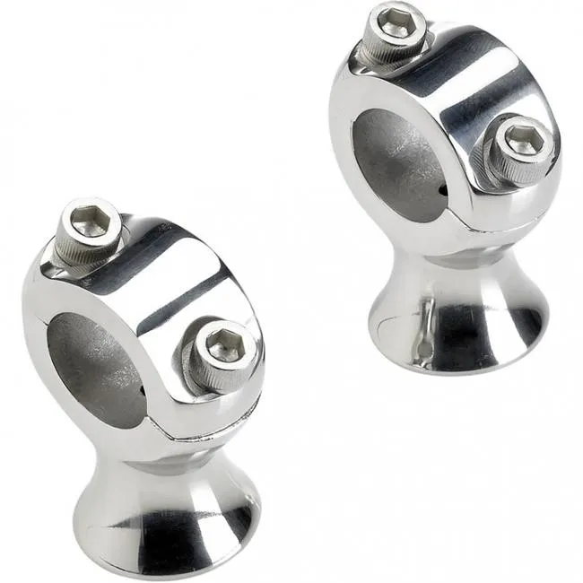 Biltwell 6401-302-175 Slimline 1.75" Risers Polished Stainless Steel for 1" Handlebars