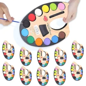 Birthday Popper Water Color   Artist Paint Brush (Set of 10) Birthday Return Gift for Kids of All Age Group at Bulk-Multicolour
