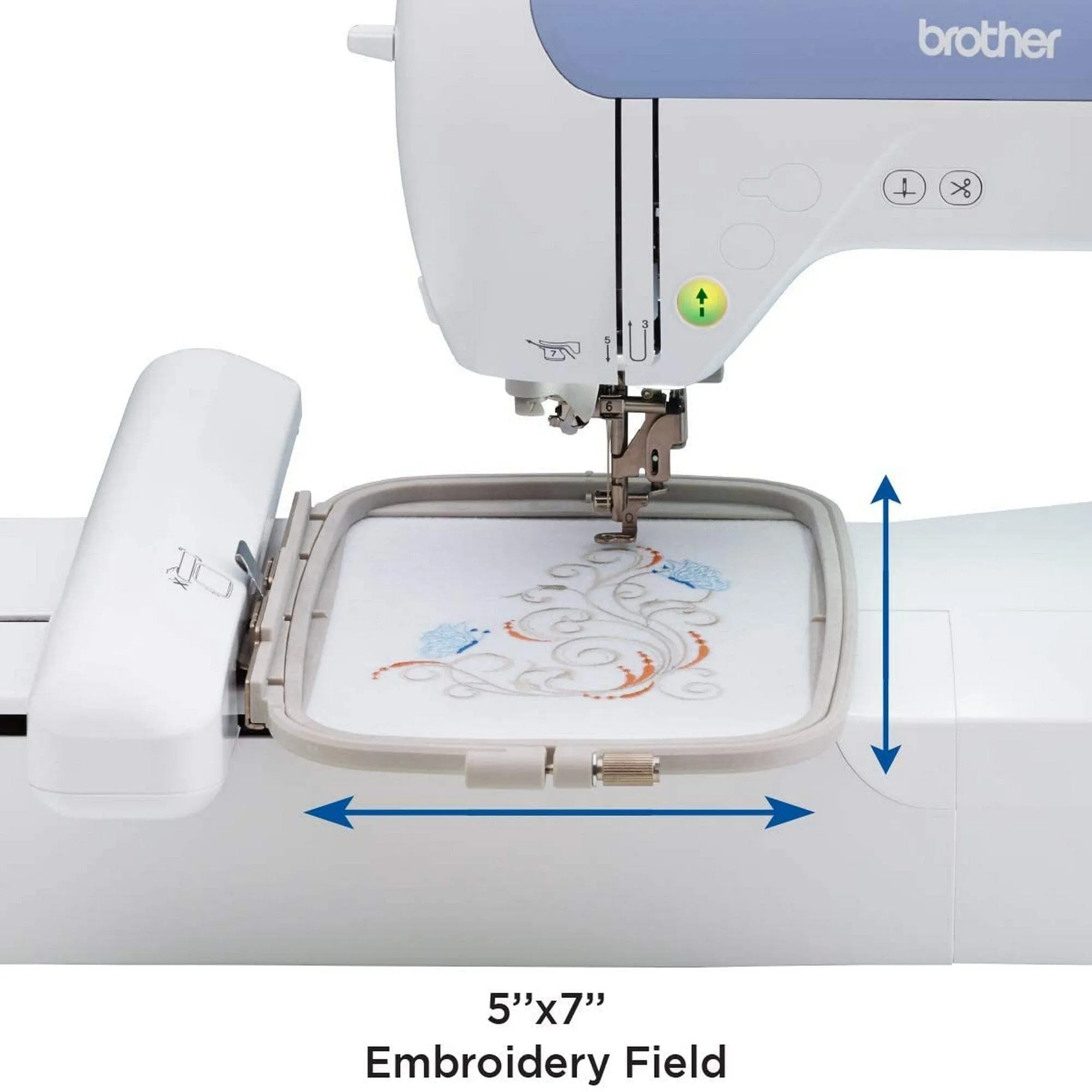 Brother PE900 5" x 7" Embroidery Machine w/ Embroidery Kit & Thread Bundle