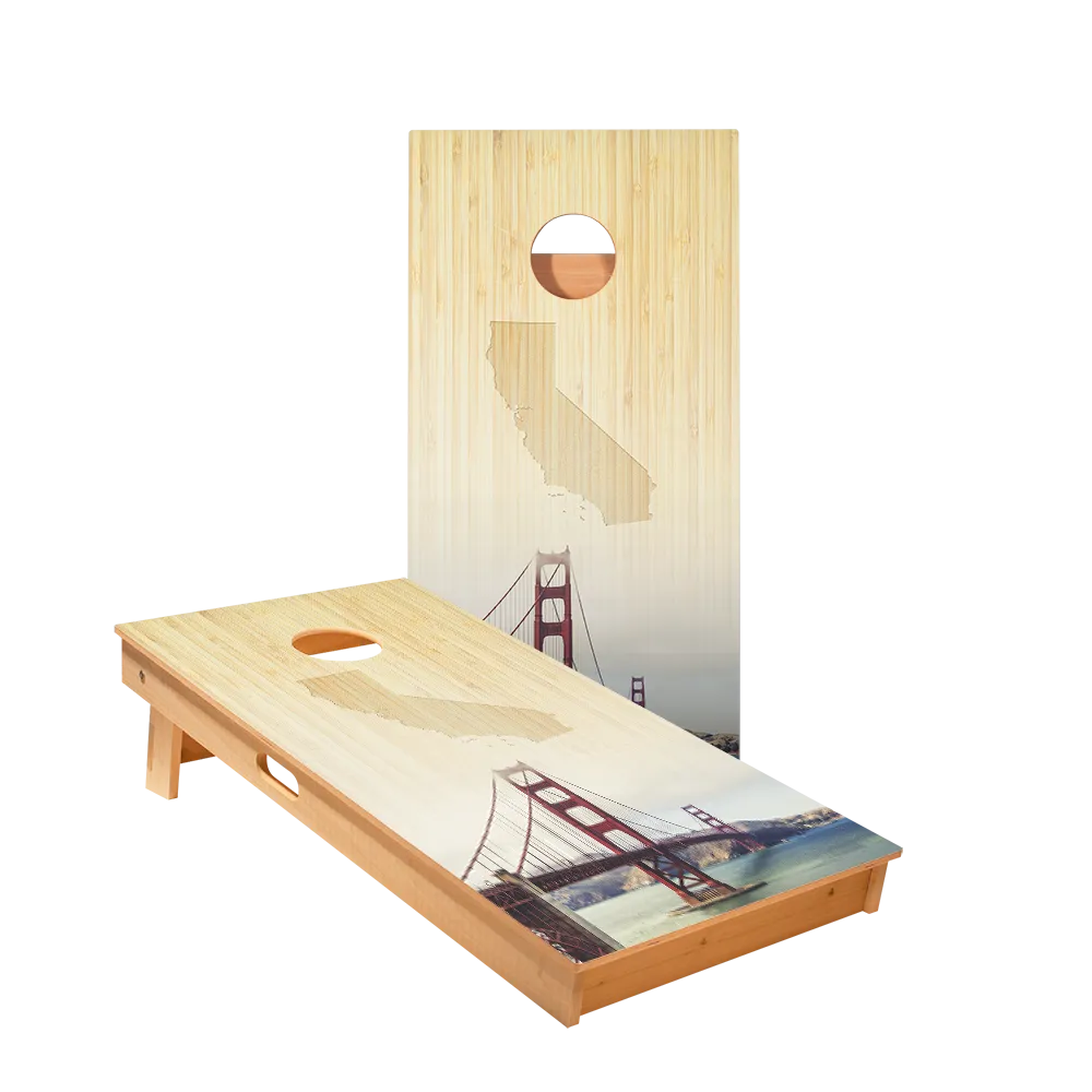 California Golden Gate Bridge Star Cornhole Boards