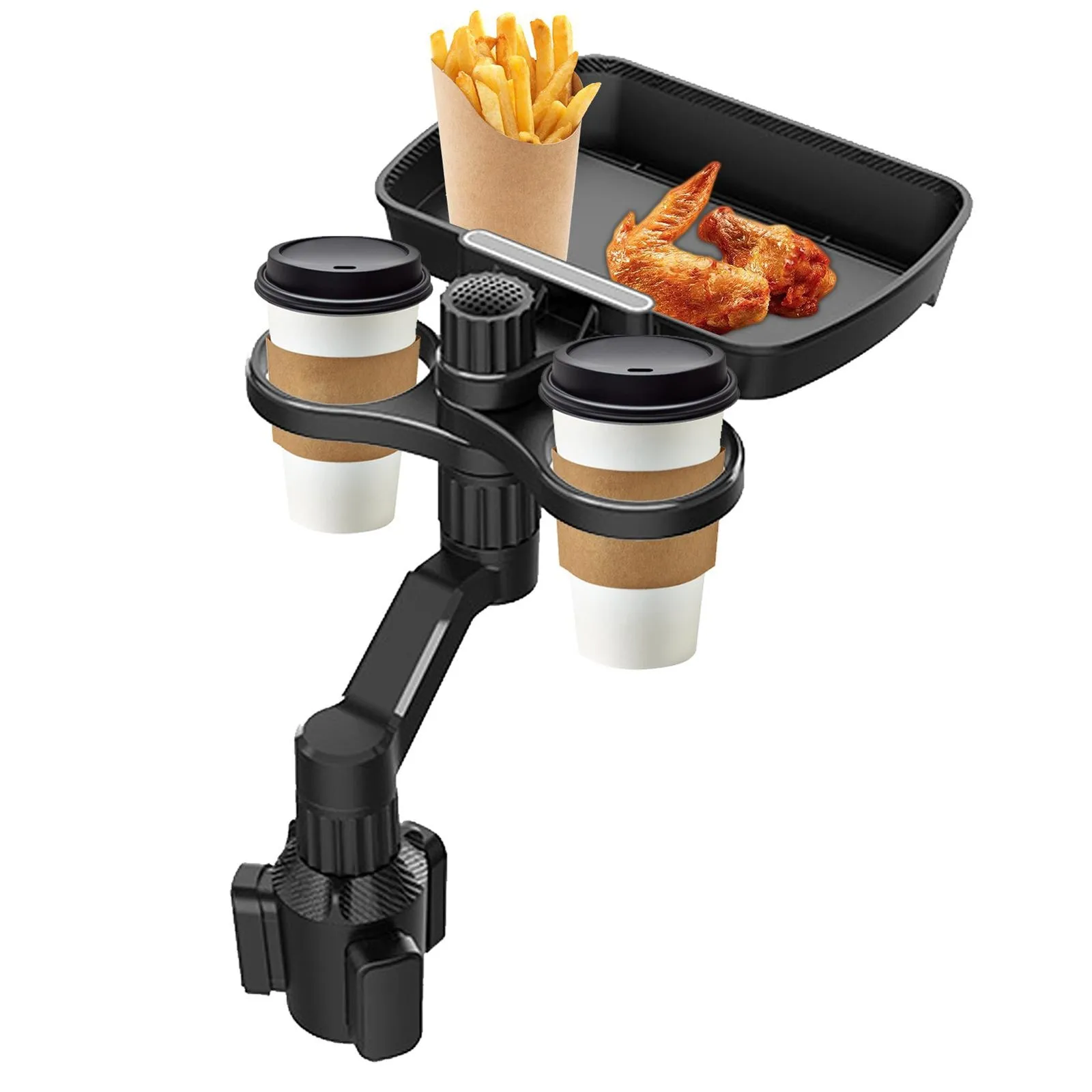 Car Cup Holder 360-degree Rotating Plate Tray Beverage Coffee