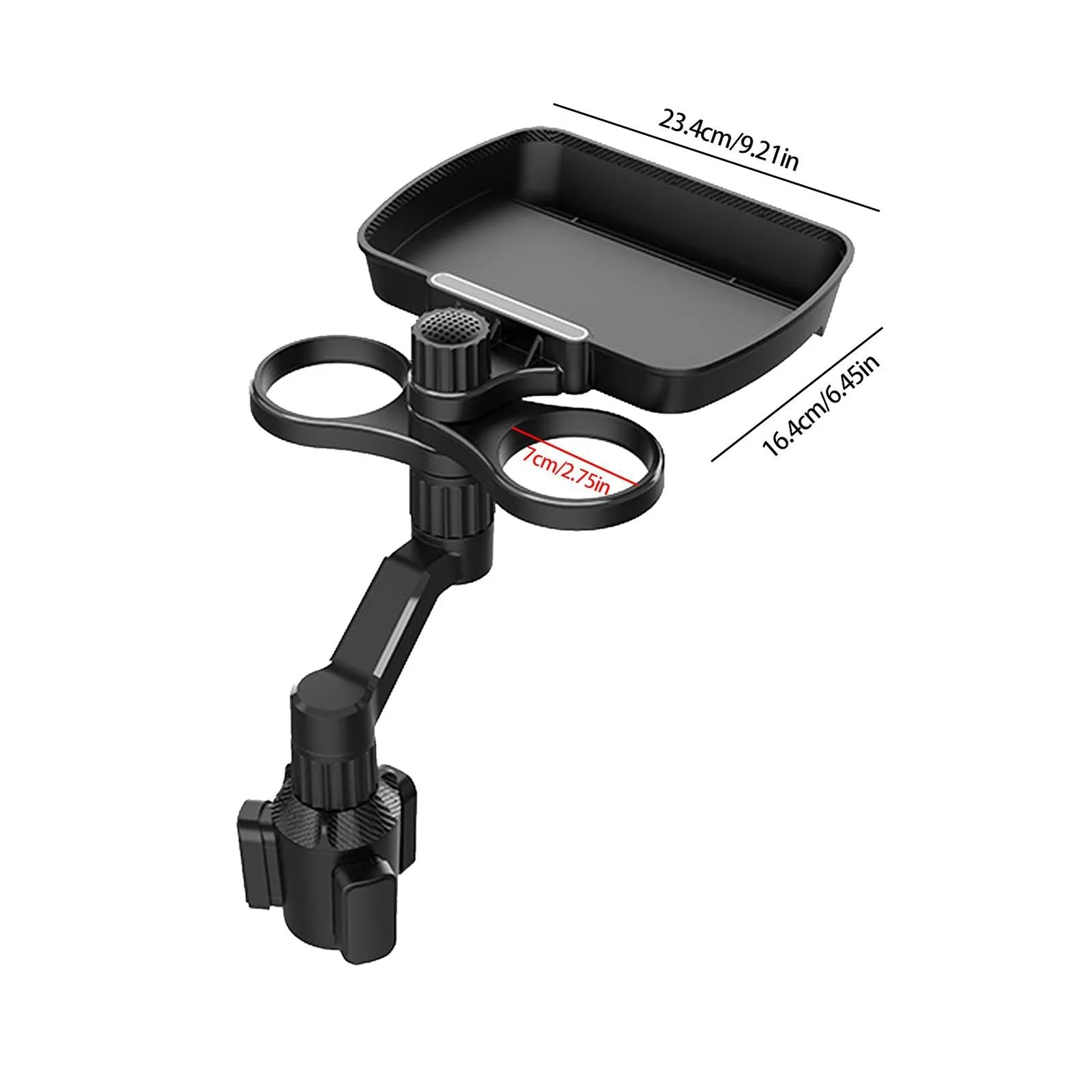 Car Cup Holder 360-degree Rotating Plate Tray Beverage Coffee