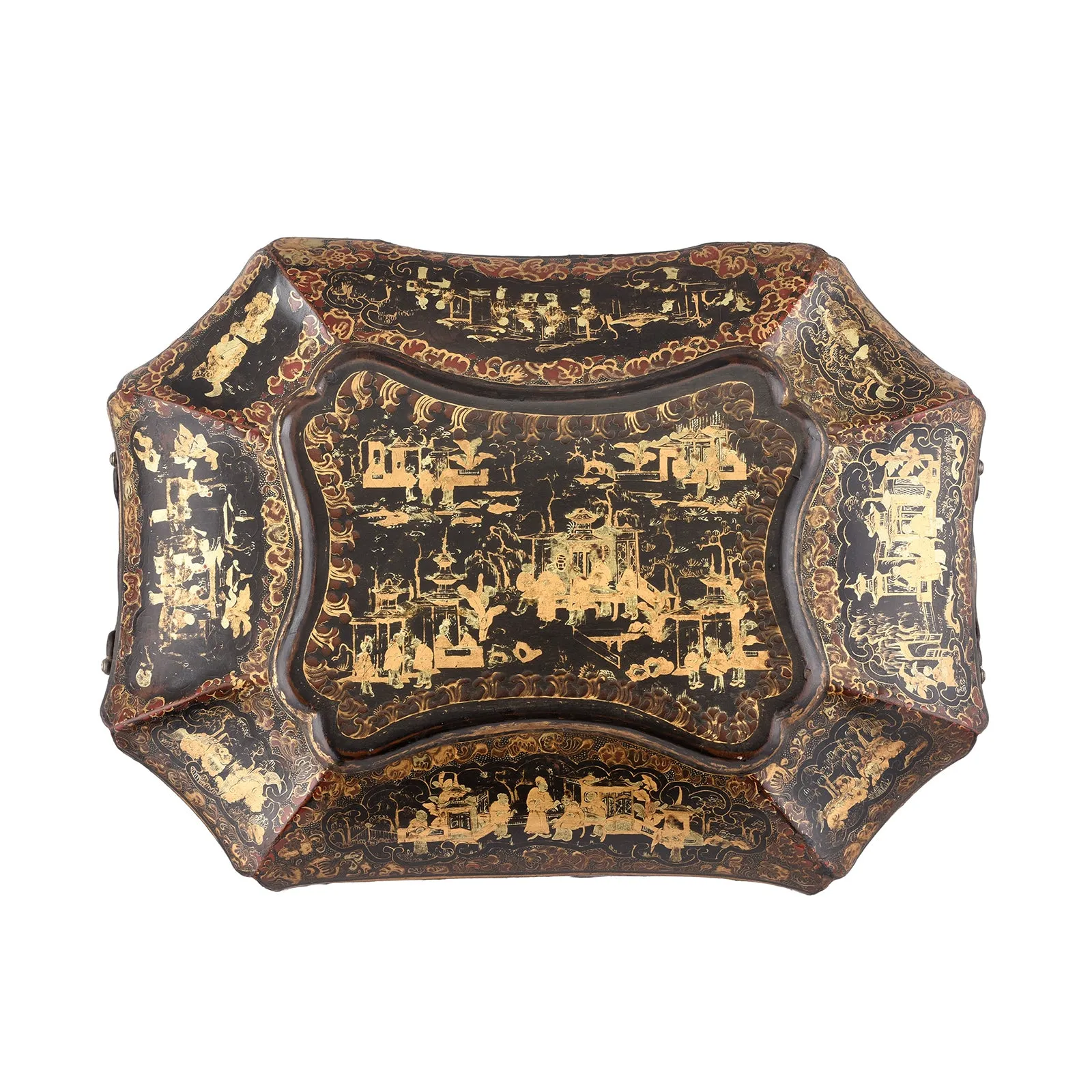 Chinese Export Black Lacquer Jewellery Box - Early 19th Century